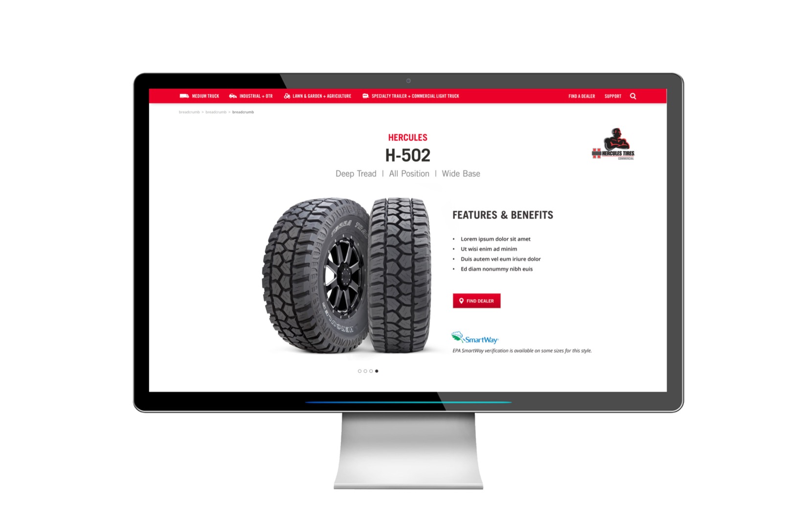 Hercules Tire Commercial Website 3 of 4